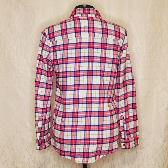Hollister Pink Plaid Flannery Button-up Top - Picture 3 of 6